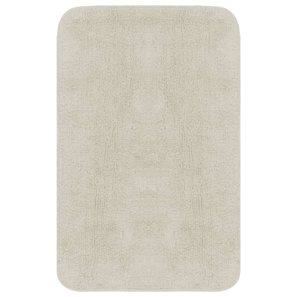 Vidaxl Bathmatting Set Fabric White 2-del