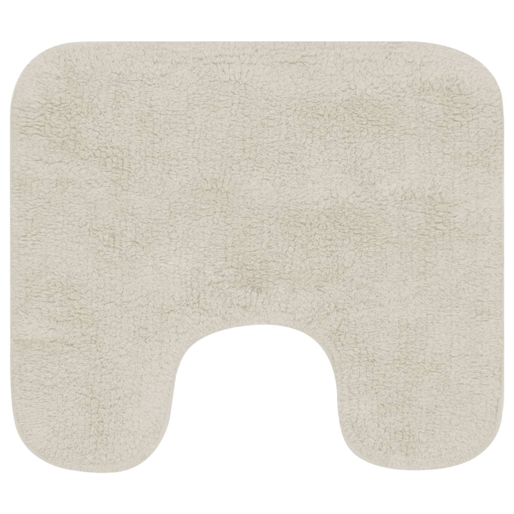 Vidaxl Bathmatting Set Fabric White 2-del