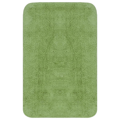 Vidaxl Bathmatting Set Fabric Green 2-Part