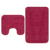 Vidaxl Bathmatting Set stof Fuchsia 2-delt