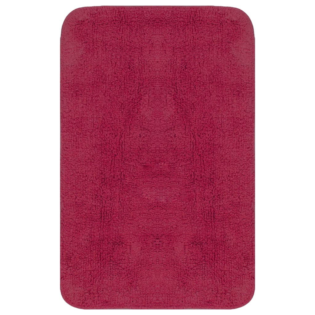 Vidaxl Bathmatting Set stof Fuchsia 2-delt