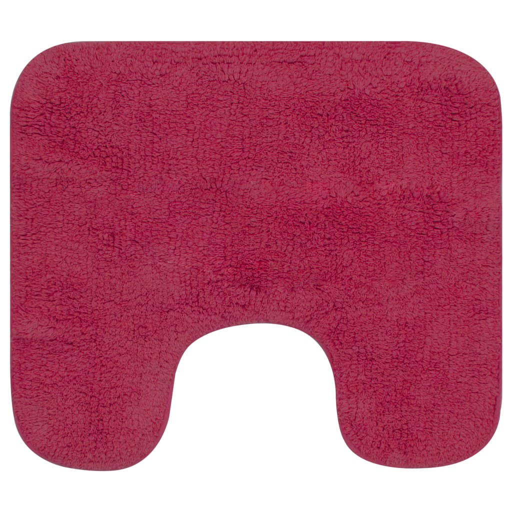 Vidaxl Bathmatting Set stof Fuchsia 2-delt