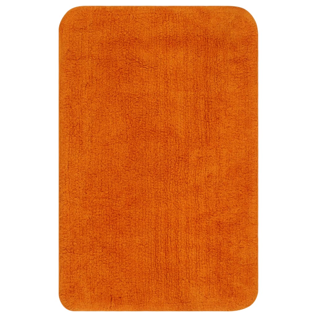 Vidaxl Bathmatting Set Stof Orange 2-del