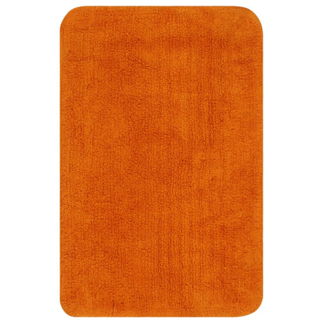 Vidaxl Bathmatting Set Stof Orange 2-del