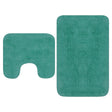 Vidaxl Bathmatting Set Fabric turkis 2-delt