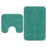 Vidaxl Bathmatting Set Fabric turkis 2-delt