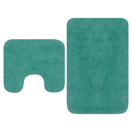 Vidaxl Bathmatting Set Fabric turkis 2-delt