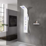 Vidaxl brusepanel 20x44x130 cm aluminium hvid