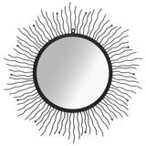 Vidaxl Wall Mirror Sunburst 80 cm sort