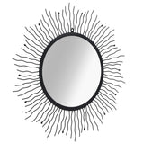 Vidaxl Wall Mirror Sunburst 80 cm sort