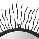 Vidaxl Wall Mirror Sunburst 80 cm sort