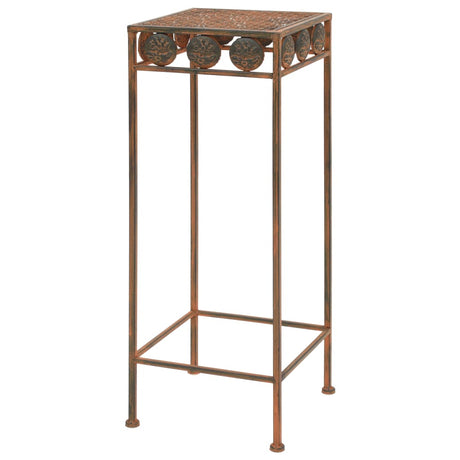 Vidaxl Plant Stand Set Vintage Style Metal Rust Color 3-Piece