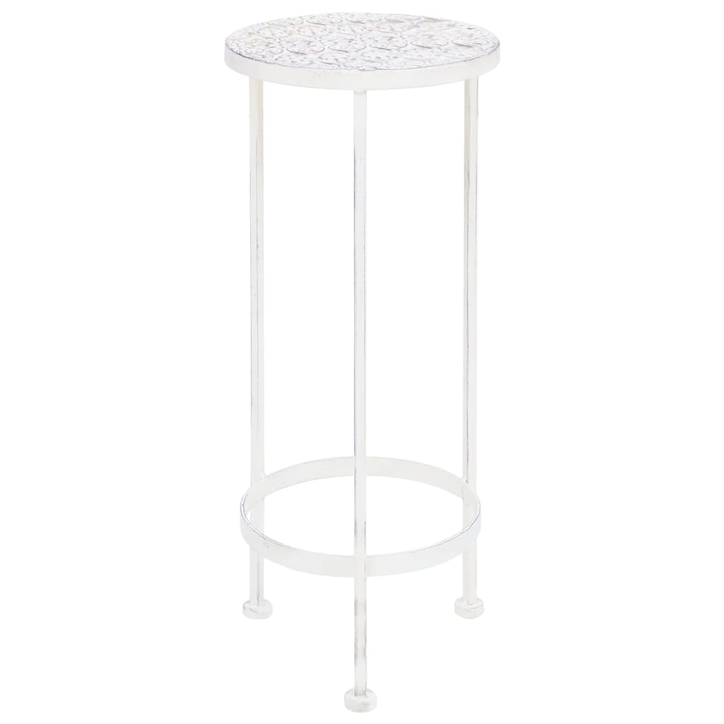 Vidaxl 3-Part Plant Stand Set Vintage Style Metal Antique White