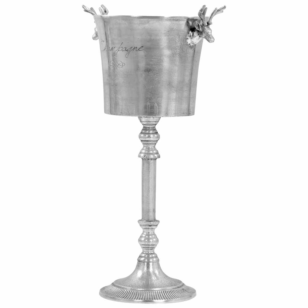 Vidaxl Champagne Cooler 39x29x71 cm Solid Aluminium Sølvfarvet