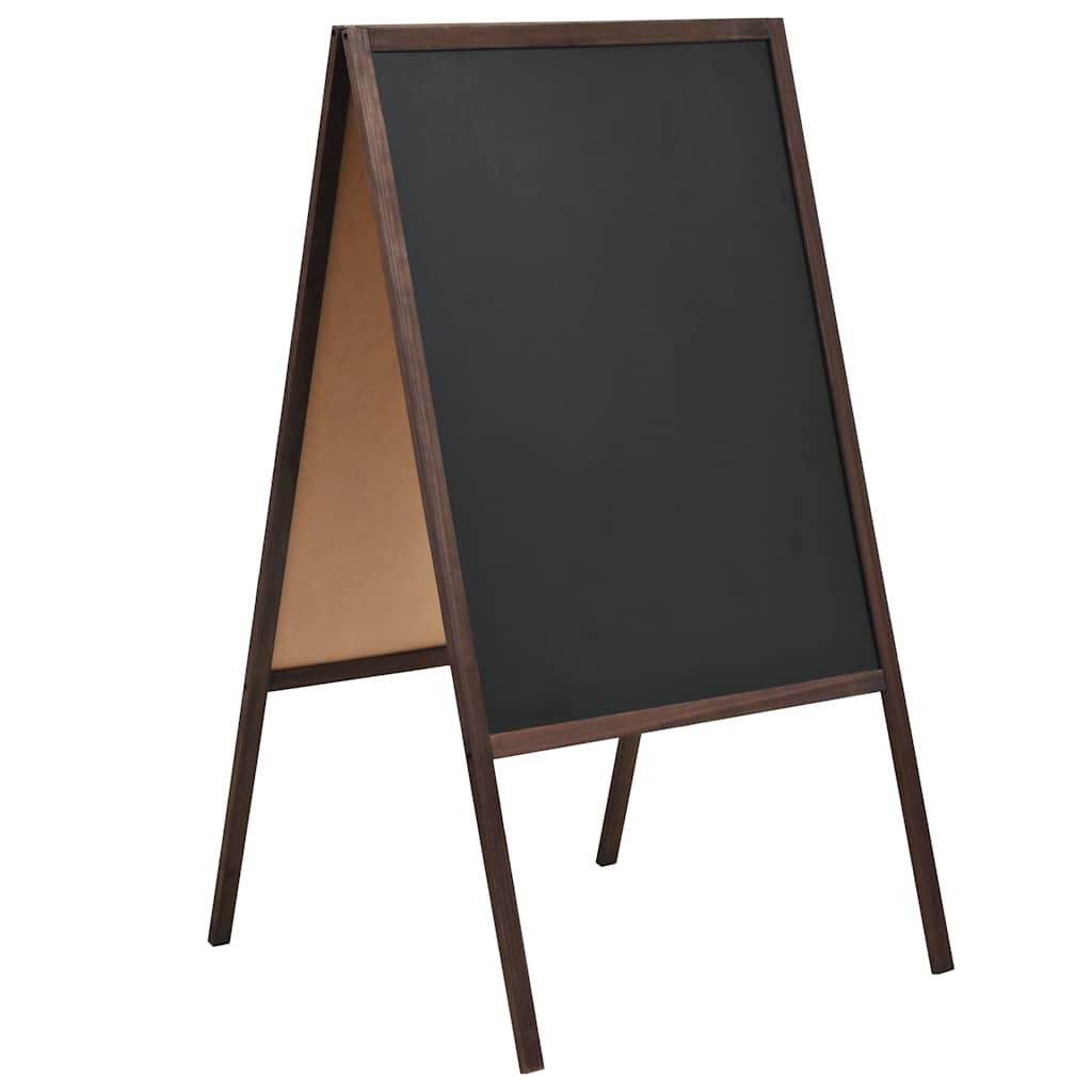 Vidaxl Chalkboard Double -Sidet løsrevet 60x80 cm cedertræ træ