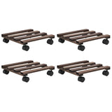 Vidaxl Plant Rollers 4 St 25x25 cm cedertræ træ