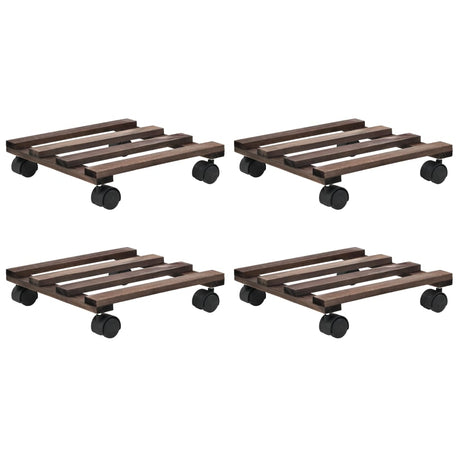 Vidaxl Plant Rollers 4 St 25x25 cm cedertræ træ