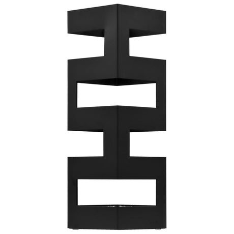 Vidaxl paraplyholder stål sort