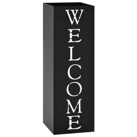 Vidaxl paraplyholder Velkommen Steel Black