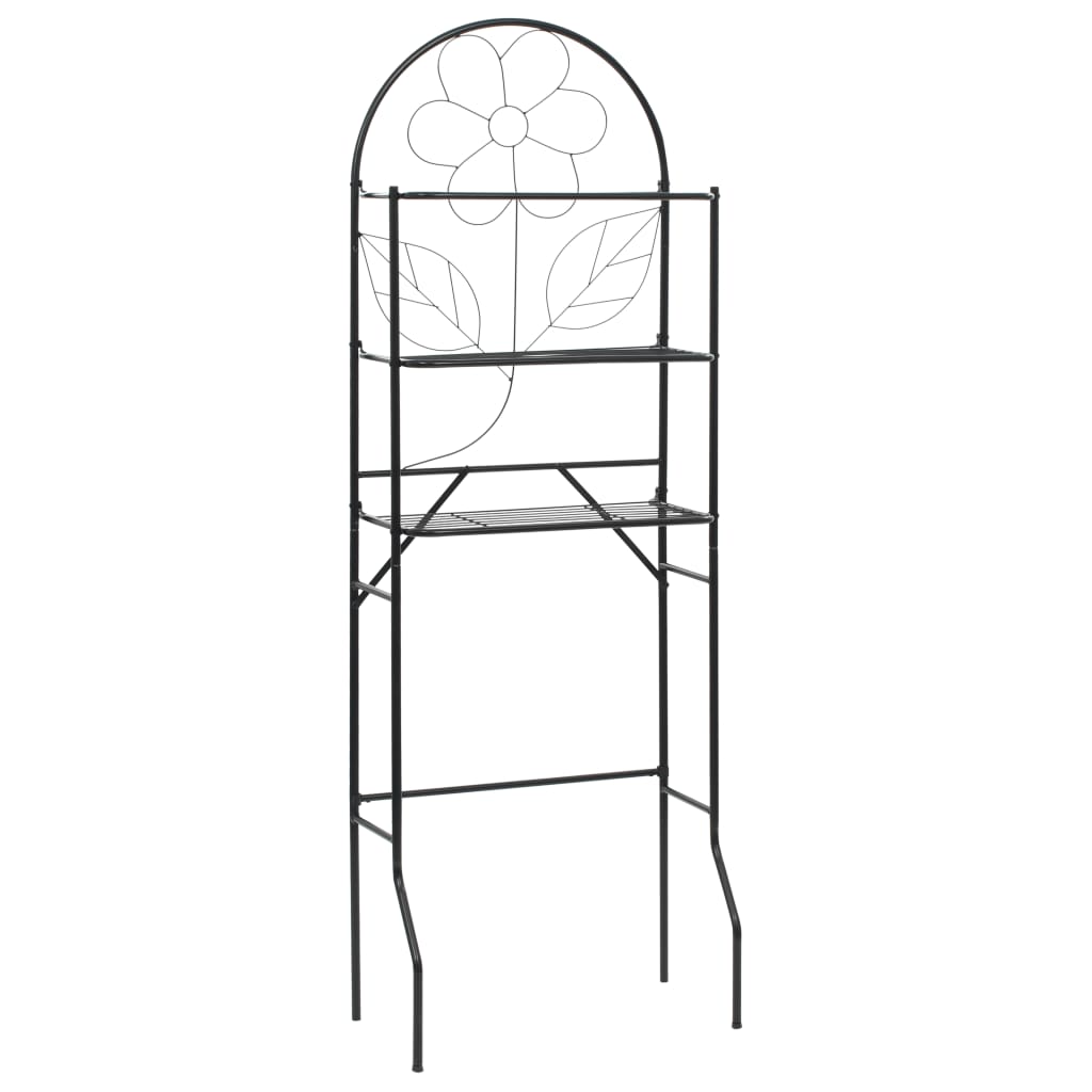 Vidaxl badeværelse rack 60x33x174 cm sort sort