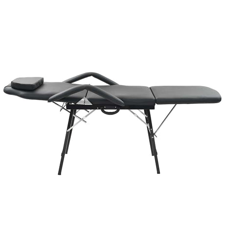 Vidaxl -behandlingsstol til ansigt 185x78x76 cm kunstig læder sort