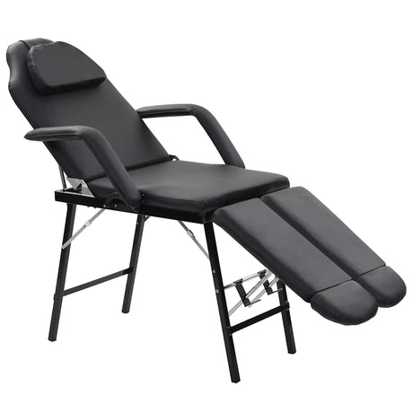 Vidaxl ansigtsbehandlingsstol bærbar 185x78x76 cm Kunstig læder sort