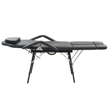 Vidaxl ansigtsbehandlingsstol bærbar 185x78x76 cm Kunstig læder sort