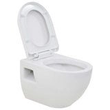Vidaxl væg toilet keramisk hvid