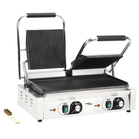 VidaXL panini grill dobbeltrillet 3600 b 57x30,5x20 cm