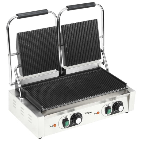 VidaXL panini grill dobbeltrillet 3600 b 57x30,5x20 cm