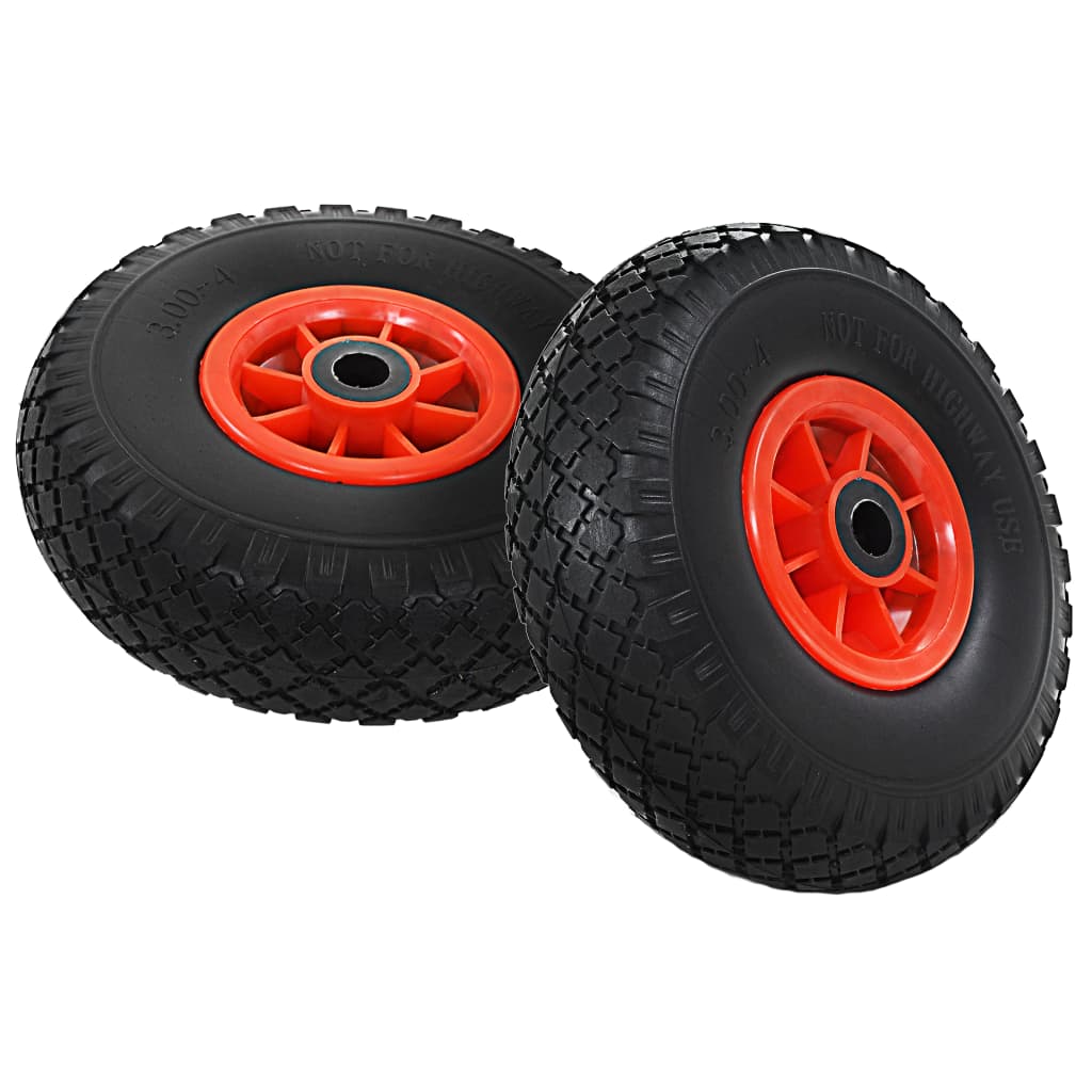 Vidaxl Hand Truck Wheels 3,00-4 (260x85) Solid PU 4 stk