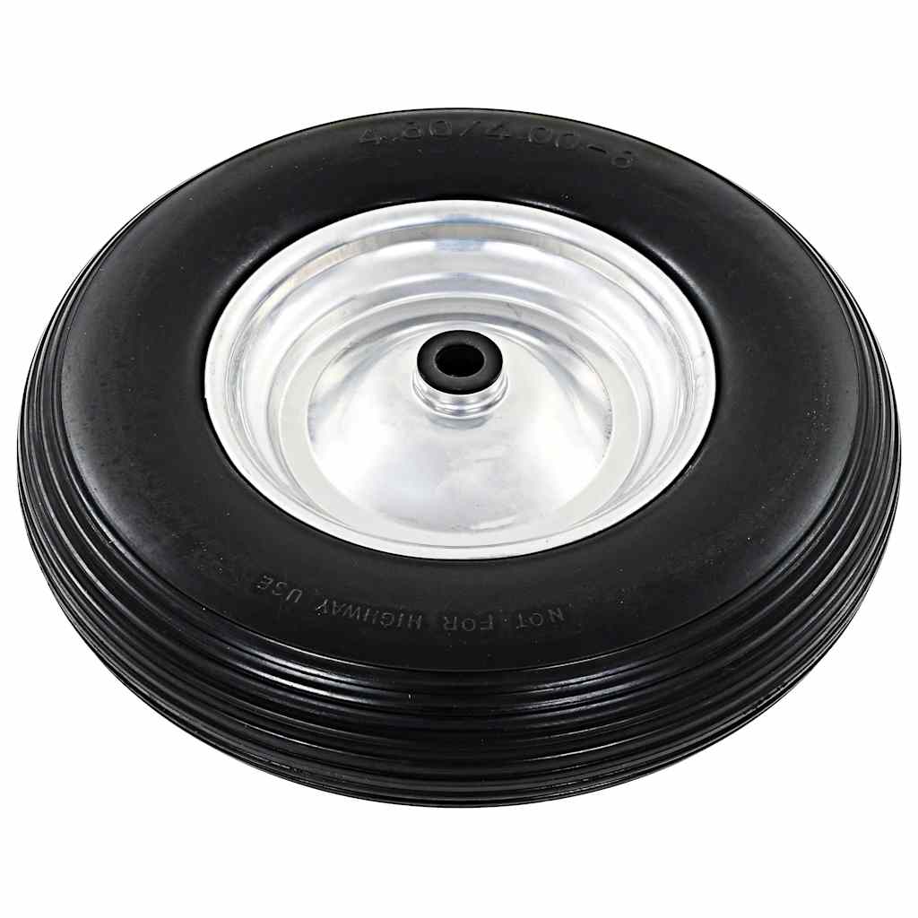 Vidaxl trillebørhjul med aksler 4,00-8 390 mm solid PU 2 STS
