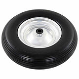 Vidaxl trillebørhjul med aksler 4,00-8 390 mm solid PU 2 STS