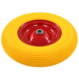 Vidaxl trillebørhjul med aksel 4,00-8 390 mm fast PU