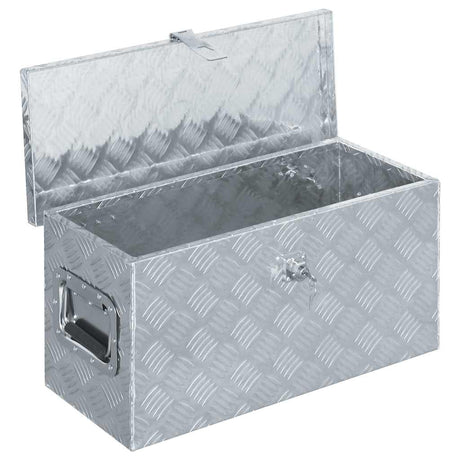 Vidaxl Aluminium Box 61.5x26.5x30 cm sølvfarvet