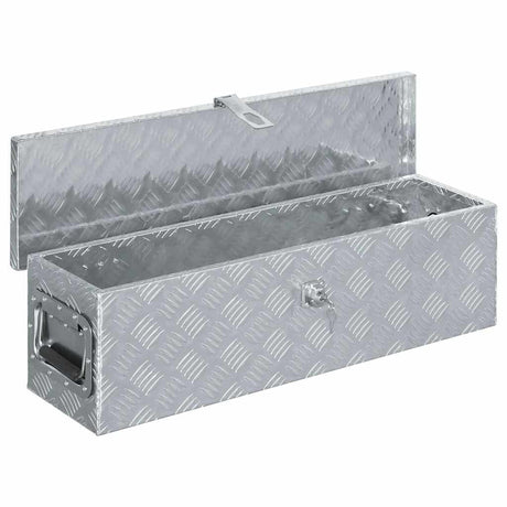 Vidaxl Aluminium Box 80.5x22x22 cm sølvfarvet