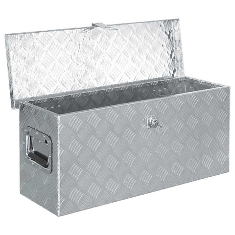 Vidaxl Aluminium Box 76.5x26.5x33 cm sølvfarvet