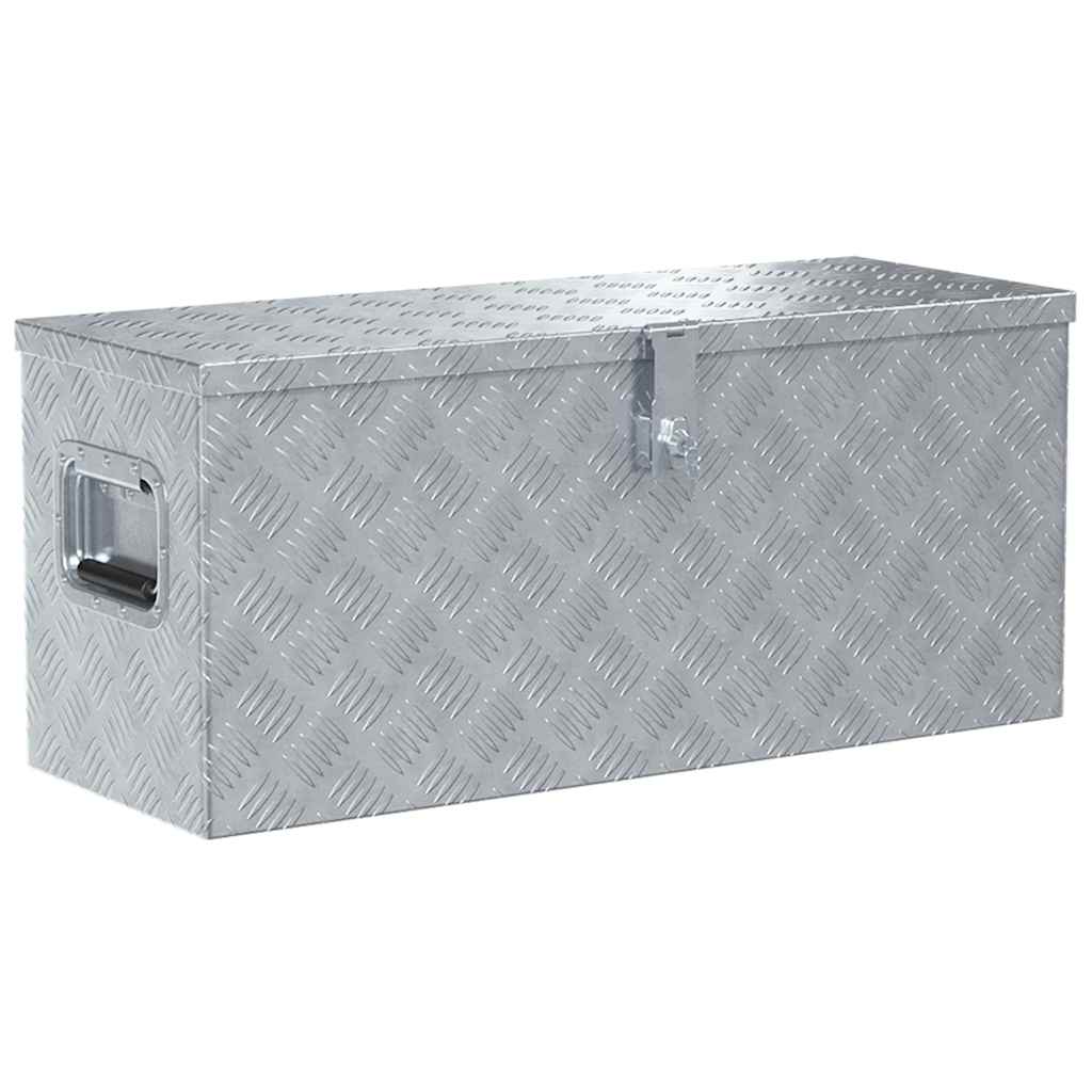 Vidaxl Aluminium Box 80x30x35 cm sølvfarvet