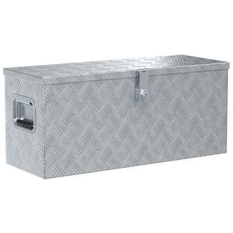 Vidaxl Aluminium Box 80x30x35 cm sølvfarvet