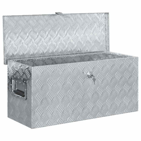 Vidaxl Aluminium Box 80x30x35 cm sølvfarvet
