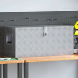 Vidaxl Aluminium Box 80x30x35 cm sølvfarvet