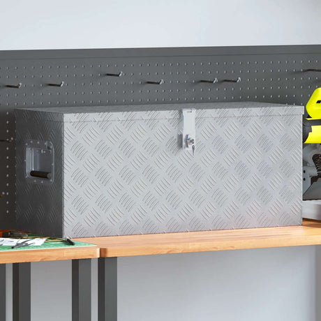 Vidaxl Aluminium Box 80x30x35 cm sølvfarvet