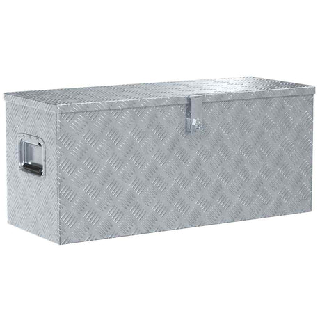Vidaxl opbevaringsboks 90.5x35x40 cm aluminium sølvfarvet