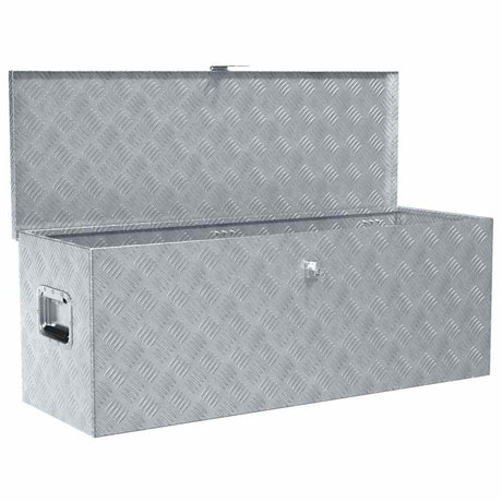Vidaxl Aluminium Box 110.5x38.5x40 cm sølvfarvet