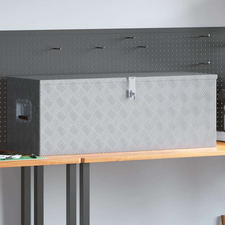 Vidaxl Aluminium Box 110.5x38.5x40 cm sølvfarvet