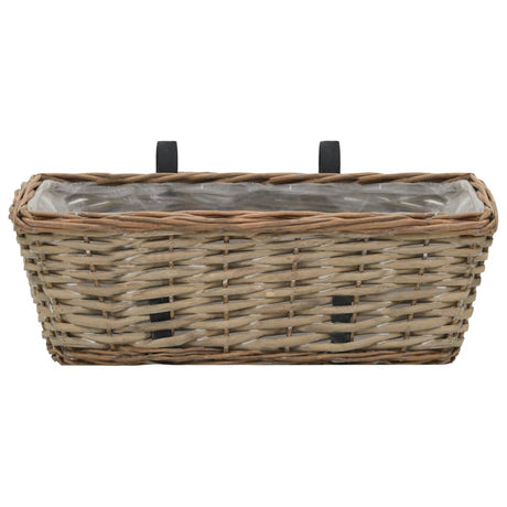 Vidaxl Balkon Bins 2 stk 40 cm kurv med PE -foring