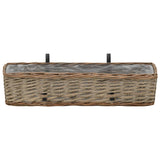 Vidaxl Balkon Bins 2 stk 60 cm kurv med PE -foring