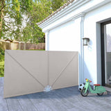 Vidaxl Terrace Screen sammenfoldelig 300x150 cm creme