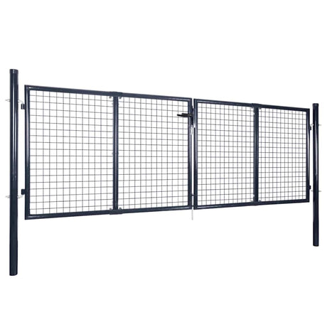 Vidaxx havehegn udført i galvaniseret stålnet 300x75 cm grå