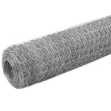 Vidaxl kyllingetråd 25x1,5 m galvaniseret stål sølvfarvet